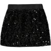 image:imageGORGLITTER Girls Sequin Skirt Sparkly Glitter Elastic Waist Metallic Mini Skirts Dance Fall OutfitsBlack