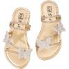 image:imageGORGLITTER Girls Sparkly Butterfly Strappy Sandals Rhinestone Open Toe Dressy Cute Summer Flat SlidesGold