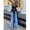 image:imageGORGLITTER Womens Fringe Flower Halter Tops Ruffle Tie Front Sleeveless Backless Top Concert Coachella Rodeo OutfitsBlack