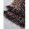 image:imageGORGLITTER Womens 2 Piece Cheetah Leopard Mesh Pajama Set Bow Cami Top Pants Sleepwear PjsBrown