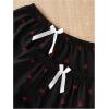 image:imageGORGLITTER Womens 3 Piece Cute Pajamas Cherry Short Sleeve Button Down Shirt and Shorts Pants Set LoungewearBlack