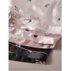 image:imageGORGLITTER Womens 3 Piece Satin Pajama Sleep Shorts Cute Soft Floral Print Christmas Lounge Pj ShortsBlack Pink White