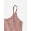 image:imageGORGLITTER Womens 3 Sets Ribbed Pajamas Set Sleeveless Crop Top and Tie Front Shorts Lounge Set Sleepwear LoungewearPink Grey Green