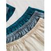 image:imageGORGLITTER Womens 6 Piece Lounge Set Satin Cami Top Shorts Pajama SetsApricot and Blue