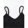 image:imageGORGLITTER Womens 6 Piece Ribbed Pajama Set Spaghetti Strap Cami Crop Top and Shorts Lounge Set SleepwearBlack Grey Red