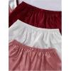image:imageGORGLITTER Womens 6 Piece Silk Satin Pajama Set V Neck Sleeveless Cami Tops and Shorts Cute Pjs Lounge Sets SleepwearRed White Pink