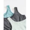 image:imageGORGLITTER Womens 6 Pieces Going Out Outfits Cute Crop Tank Top and Shorts Sets Summer Vacation Beach Cruise ClothesGreen and Grey