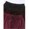 image:imageGORGLITTER Womens 6 Pieces Pajamas Set Ribbed Knit Sleeveless Crop Cami Top and Shorts SleepwearBlack Brown Red