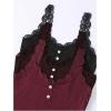 image:imageGORGLITTER Womens 6 Pieces Pajamas Set Ribbed Knit Sleeveless Crop Cami Top and Shorts SleepwearBlack Brown Red