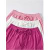 image:imageGORGLITTER Womens 6 Pieces Pajamas Set Ribbed Knit Sleeveless Crop Cami Top and Shorts SleepwearPink and White