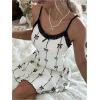 image:imageGORGLITTER Womens Bow Sexy Nightgown Cute Lace Trim Frill Backless Spaghetti Strap Lingerie Sleep Dress SleepwearWhite