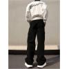 image:imageGORGLITTER Boys Baggy Cargo Pants Wide Leg Casual Elastic Waist Sweatpants Active Workout Trousers with PocketsBlack