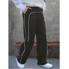 image:imageGORGLITTER Boys Baggy Wide Leg Sweatpants Y2K Striped Track Pants Bottoms Trousers with PocketsBlack