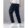 image:imageGORGLITTER Boys Cargo Pants Casual 2 Piece Elastic Waist Hiking Going Out Khaki Pants Joggers with Pockets ClothesKhaki and Blue