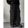 image:imageGORGLITTER Boys Cargo Pants Casual Elastic Waist Wide Leg Baggy Workout Hiking Track Pants StreetwearBlack