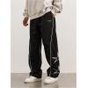 image:imageGORGLITTER Boys Cargo Pants Joggers Star Graphic Print Baggy Pant Drawstring Waist Straight Leg PantsBlack