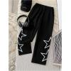 image:imageGORGLITTER Boys Cargo Pants Joggers Star Graphic Print Baggy Pant Drawstring Waist Straight Leg PantsBlack