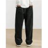 image:imageGORGLITTER Boys Casual Corduroy Pants Patched Elastic Waist Wide Leg Pants with PocketsBlack