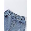 image:imageGORGLITTER Boys Denim Jeans Pants Elastic Waist Letter Patched Jogger Pant with PocketsLight Wash