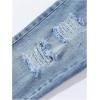 image:imageGORGLITTER Boys Denim Jeans Pants Elastic Waist Letter Patched Jogger Pant with PocketsLight Wash
