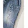 image:imageGORGLITTER Boys Denim Jeans Pants Elastic Waist Letter Patched Jogger Pant with PocketsMedium Wash