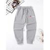 image:imageGORGLITTER Boys Fleece Sweatpants Graphic Elastic Waist Jogger Pants with PocketsGrey