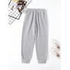 image:imageGORGLITTER Boys Fleece Sweatpants Graphic Elastic Waist Jogger Pants with PocketsGrey