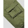 image:imageGORGLITTER Boys Pants Baggy Cargo Wide Leg Pants Casual Y2K Flap Pocket Side Elastic Waist Loose Trousers 816YArmy Green