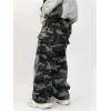 image:imageGORGLITTER Boys Pants Baggy Wide Leg Cargo Pants Casual Y2K Sweatpants Elastic Waist Trousers Clothes 816YGreen