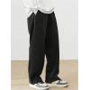 image:imageGORGLITTER Boys Pants Corduroy Elastic Waist Straight Leg Winter Comfy Trousers with Pockets StreetwearBlack