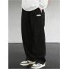 image:imageGORGLITTER Boys Pants Corduroy Elastic Waist Straight Leg Winter Comfy Trousers with Pockets StreetwearBlack