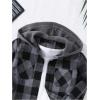 image:imageGORGLITTER Boys Plaid Flannel Button Down Halloween Shirts Fall Long Sleeve Hooded Blouse Dressy Outfits ClothingGrey