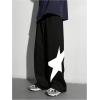 image:imageGORGLITTER Boys Star Baggy Pants Graphic Elastic Waist Wide Leg SweatpantsBlack Star