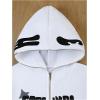 image:imageGORGLITTER Boys Y2K Hoodie Zip Up Long Sleeve Sweatshirt Graphic Lettter Print Fashion Jacket Hooded Sweatshirt 2025White
