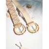 image:imageGORGLITTER Womens 2 Pack Woven Belts Raffia Belts Boho Belt Stretchy Dress BeltMulticolor Apricot