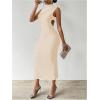 image:imageGORGLITTER Womens Backless Maxi Dress Evening Gowns Formal Elegant Classy Cocktail Club Open Back Going Out Sun DressApricot