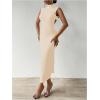 image:imageGORGLITTER Womens Backless Maxi Dress Evening Gowns Formal Elegant Classy Cocktail Club Open Back Going Out Sun DressApricot