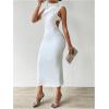 image:imageGORGLITTER Womens Backless Maxi Dress Evening Gowns Formal Elegant Classy Cocktail Club Open Back Going Out Sun DressWhite