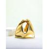 image:imageGORGLITTER Womens Clutch Bags Metallic Twist Ruched Top Handle Bag PU Leather HandbagsGold