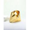 image:imageGORGLITTER Womens Clutch Bags Metallic Twist Ruched Top Handle Bag PU Leather HandbagsGold