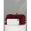 image:imageGORGLITTER Womens Clutch Purse Floral Formal Evening Handbag Chain Strap Shoulder BagBurgundy