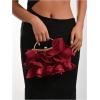 image:imageGORGLITTER Womens Clutch Purse Floral Formal Evening Handbag Chain Strap Shoulder BagBurgundy