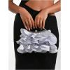 image:imageGORGLITTER Womens Clutch Purse Floral Formal Evening Handbag Chain Strap Shoulder BagSilver