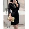 image:imageGORGLITTER Womens Clutch Purses PU Leather Formal Evening Bags Metal Chain Handbags Trendy 2026Gold