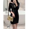 image:imageGORGLITTER Womens Clutch Purses PU Leather Formal Evening Bags Metal Chain Handbags Trendy 2026Gold