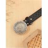 image:imageGORGLITTER Womens Cowboy Belts Floral Country Belts Leather Waist Belt for Jeans PantsBlack Gold