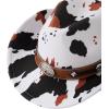 image:imageGORGLITTER Womens Cowboy Hat Cow Print Western Trendy Metal Bull Hatband Party Cowgirl Hats Vacation 2026Black White Brown