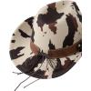 image:imageGORGLITTER Womens Cowboy Hat Cow Print Western Trendy Metal Bull Hatband Party Cowgirl Hats Vacation 2026Khaki