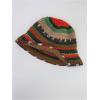 image:imageGORGLITTER Womens Crochet Hats Striped Colorblock Knitted Bucket Hat Beanies CapCoffee Brown