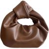 image:imageGORGLITTER Womens Cute Hobo Bag Ruched Twist PU Leather Clutch Purse Handbag with Magnetic Closure  Cute Ruched Twist PU LeatherCoffee Brown